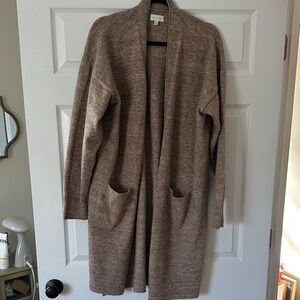 Lucky Brand Tan Open-Front Cardigan